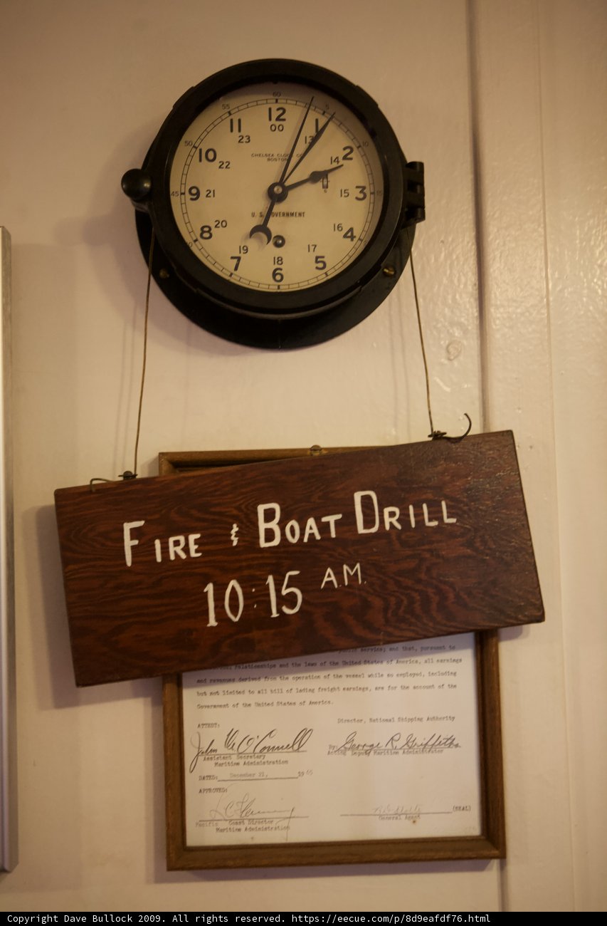 Fire Boat Drill Sign