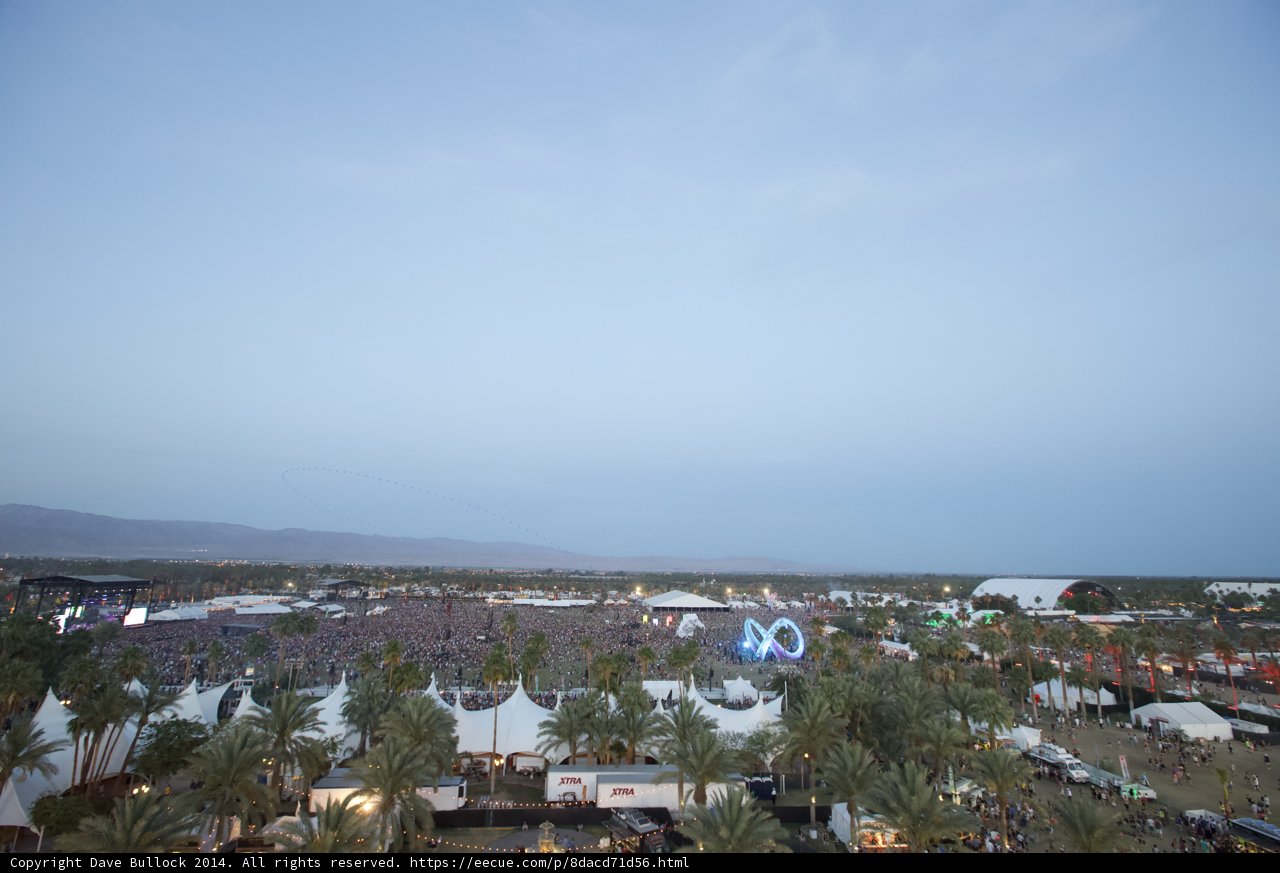 Dusk at Coachella Festival
