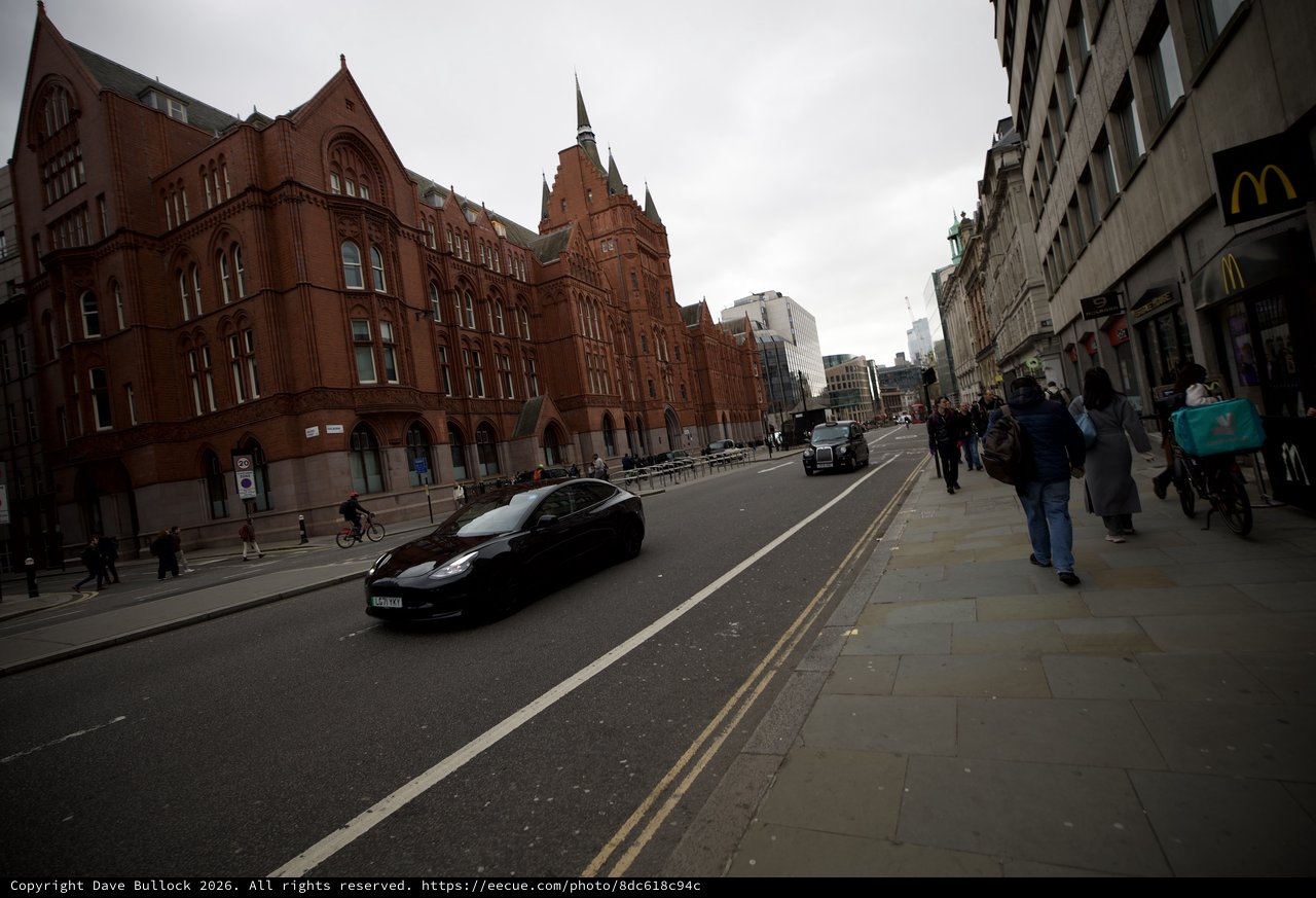 Victorian Red Brick Architecture on Overcast Manchester Street