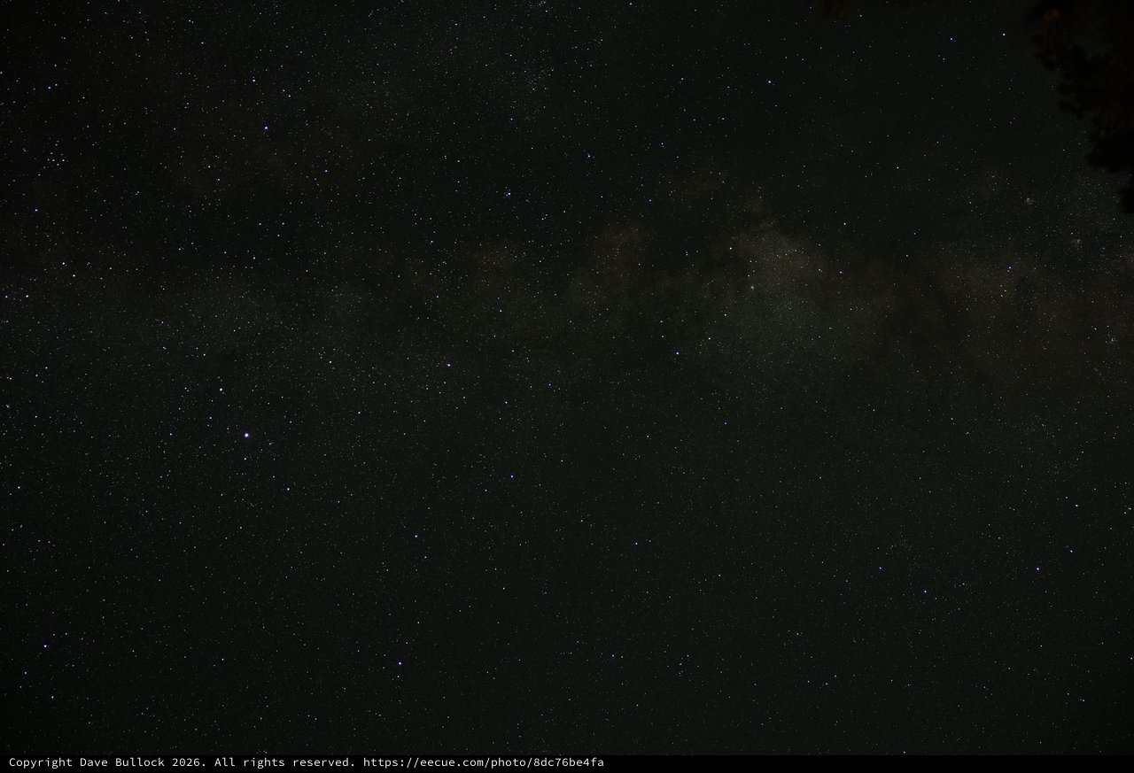 Milky Way Arc Over Mount Lassen Dark Skies