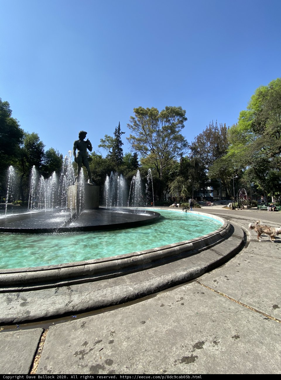 Relaxing in the Plaza Fountain