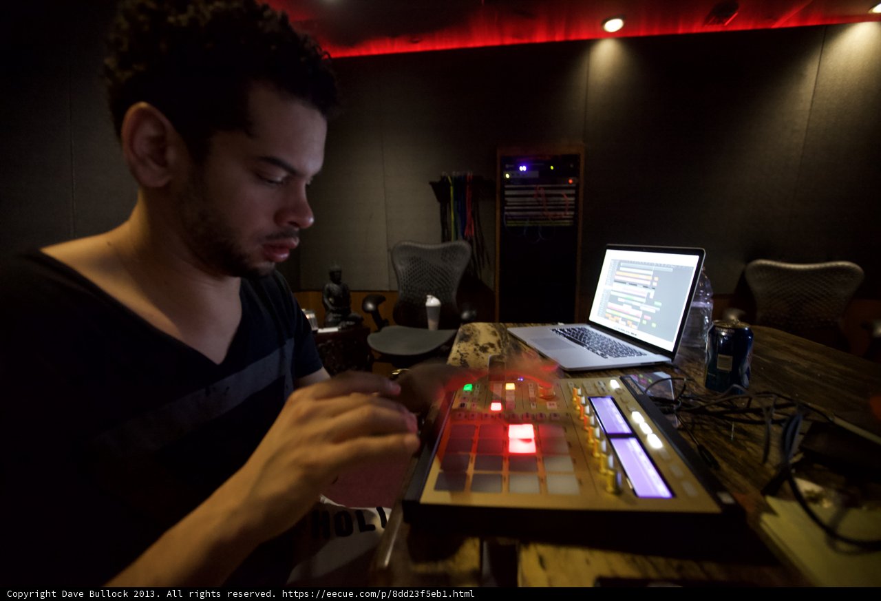 Studio Work on a Laptop