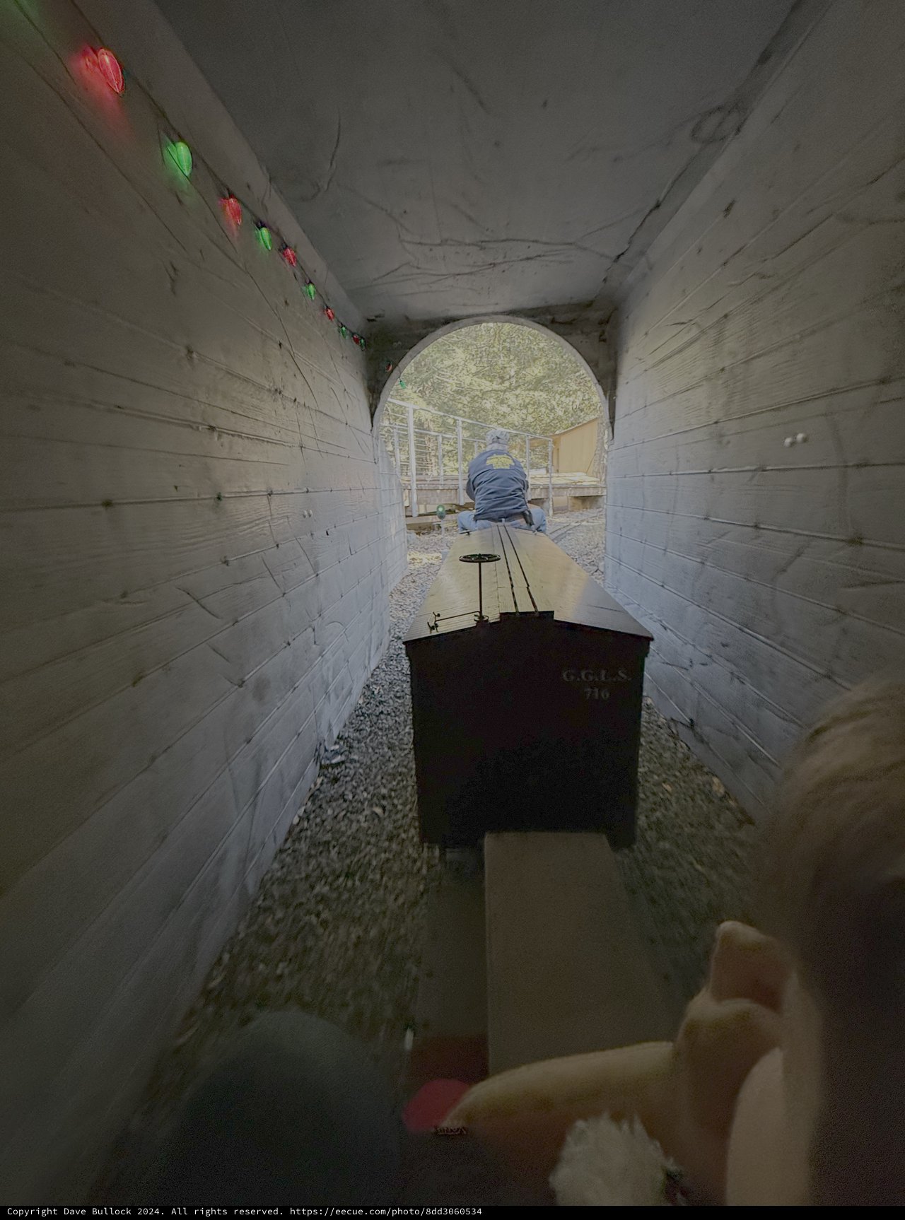 Underground Tunnel with Historic Mine Cart Display