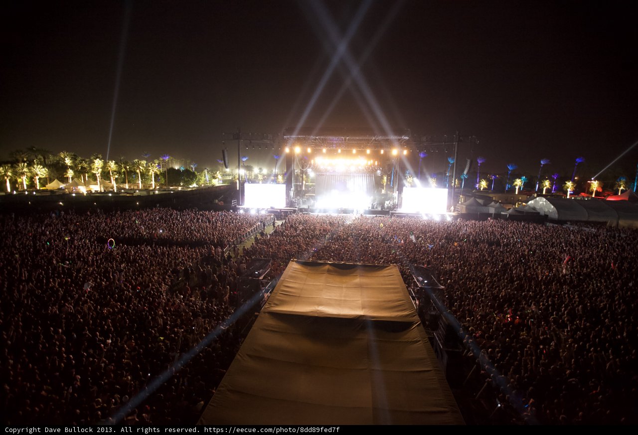 Lights, Flares, and a Sea of People Rocking Coachella