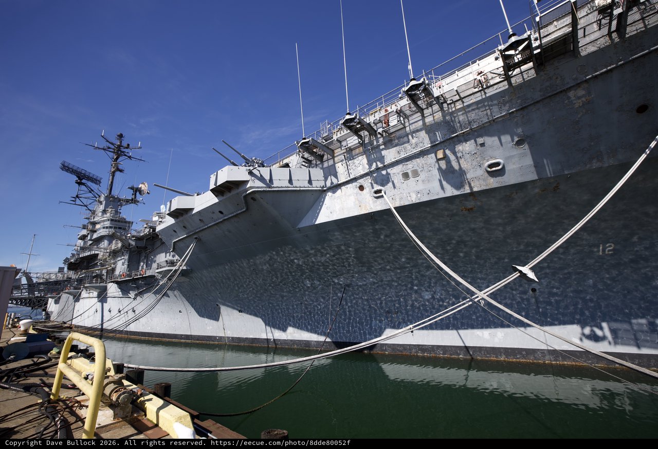 USS Hornet Aircraft Carrier Docked at Museum