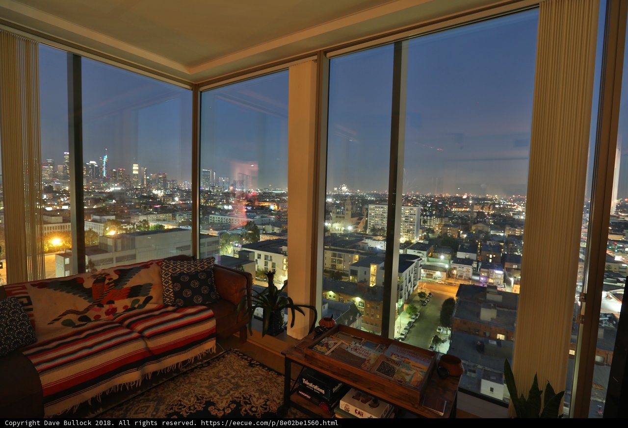 Nighttime Cityscape from Living Room Penthouse