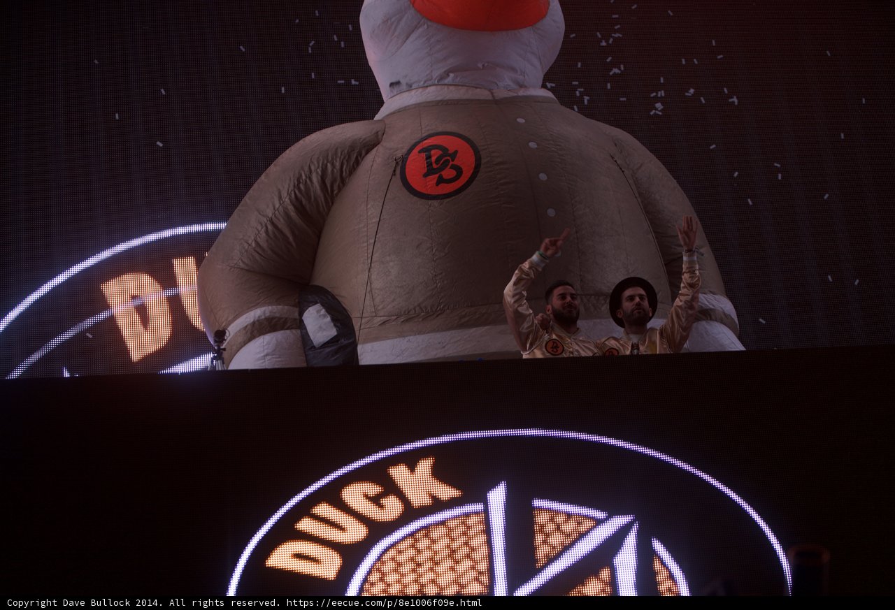 Duck Mascot on Stage