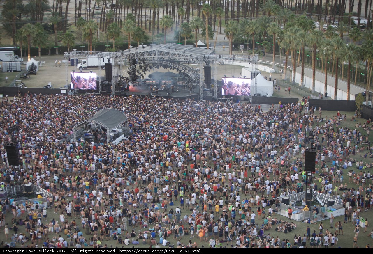 Aerial View of the Wild Crowd at Coachella