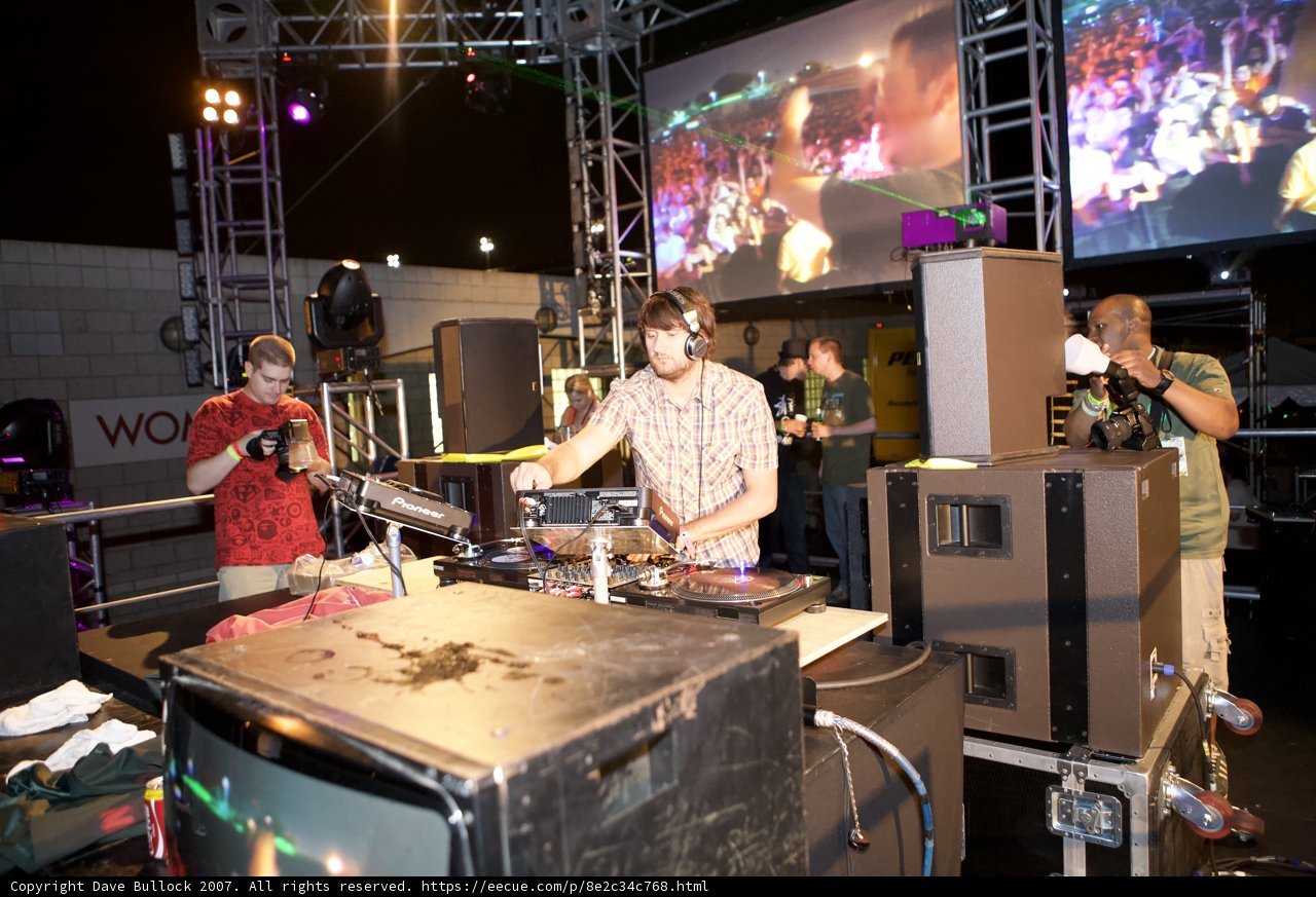 DJ Set with a Vibrant Backdrop