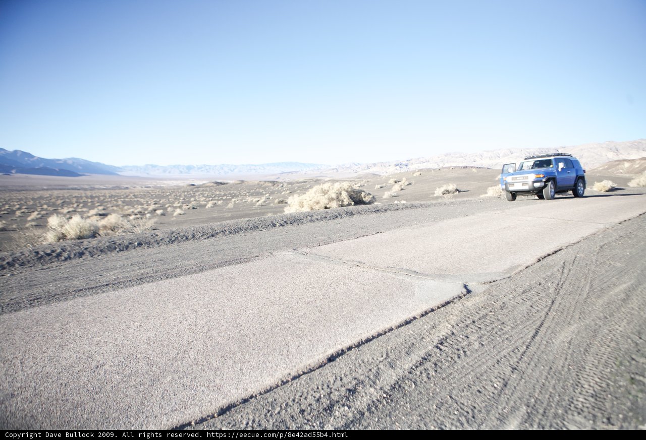 Driving through the Desert