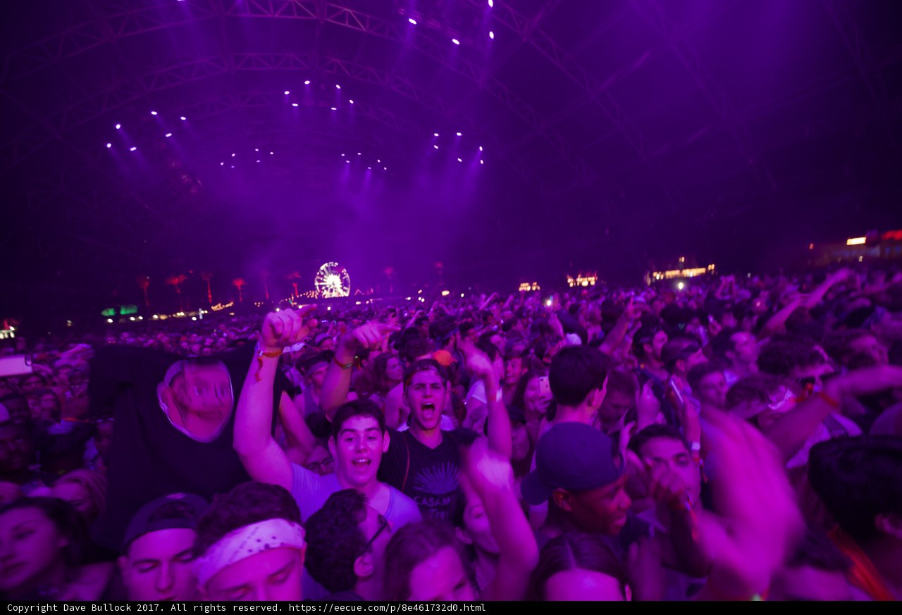 Purple Haze over the 2017 Coachella Crowd