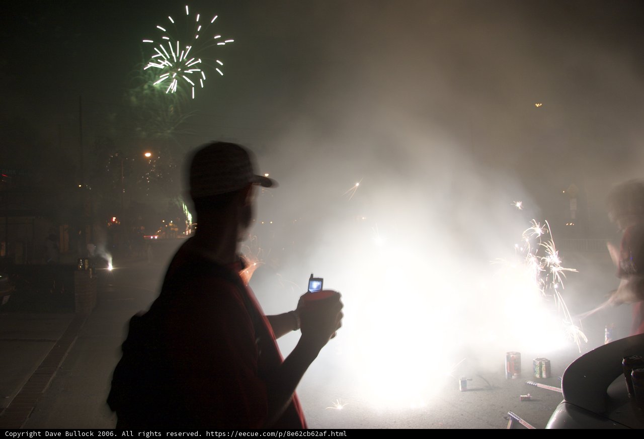 Cell Phone Captures Fireworks Spectacle