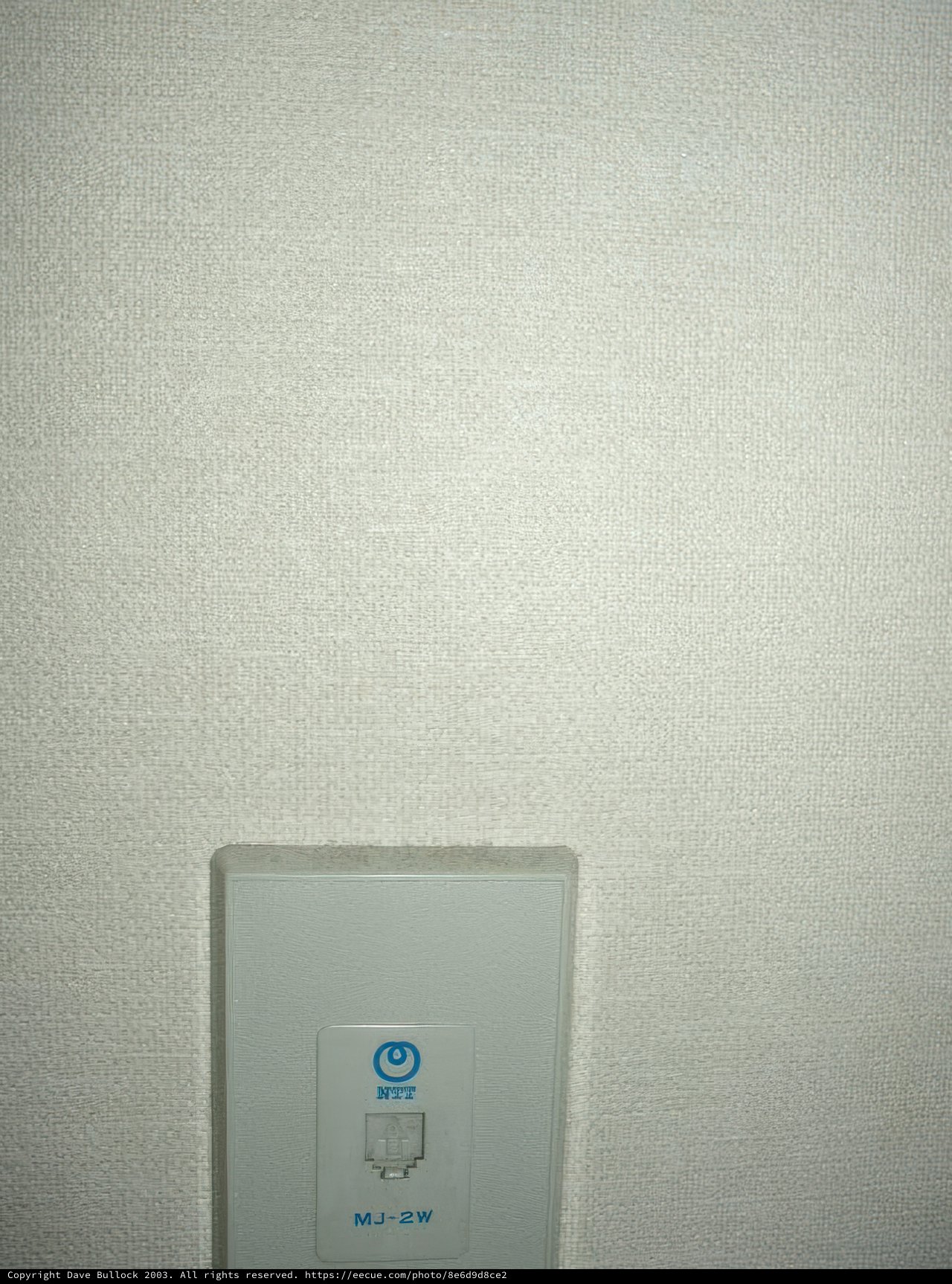 Blue Switch on White Wall