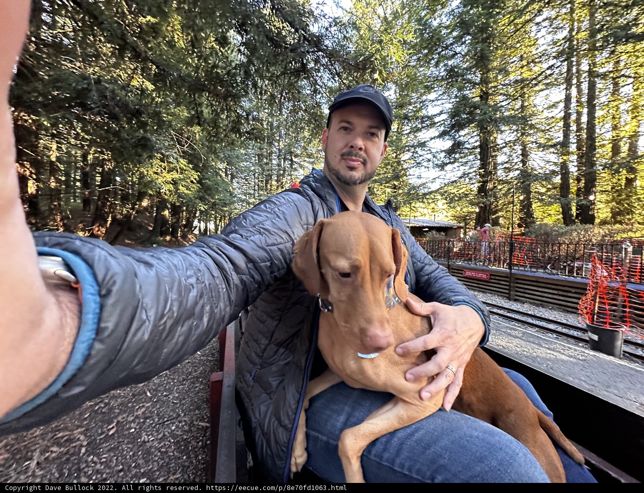 Train Selfie with Furry Friend