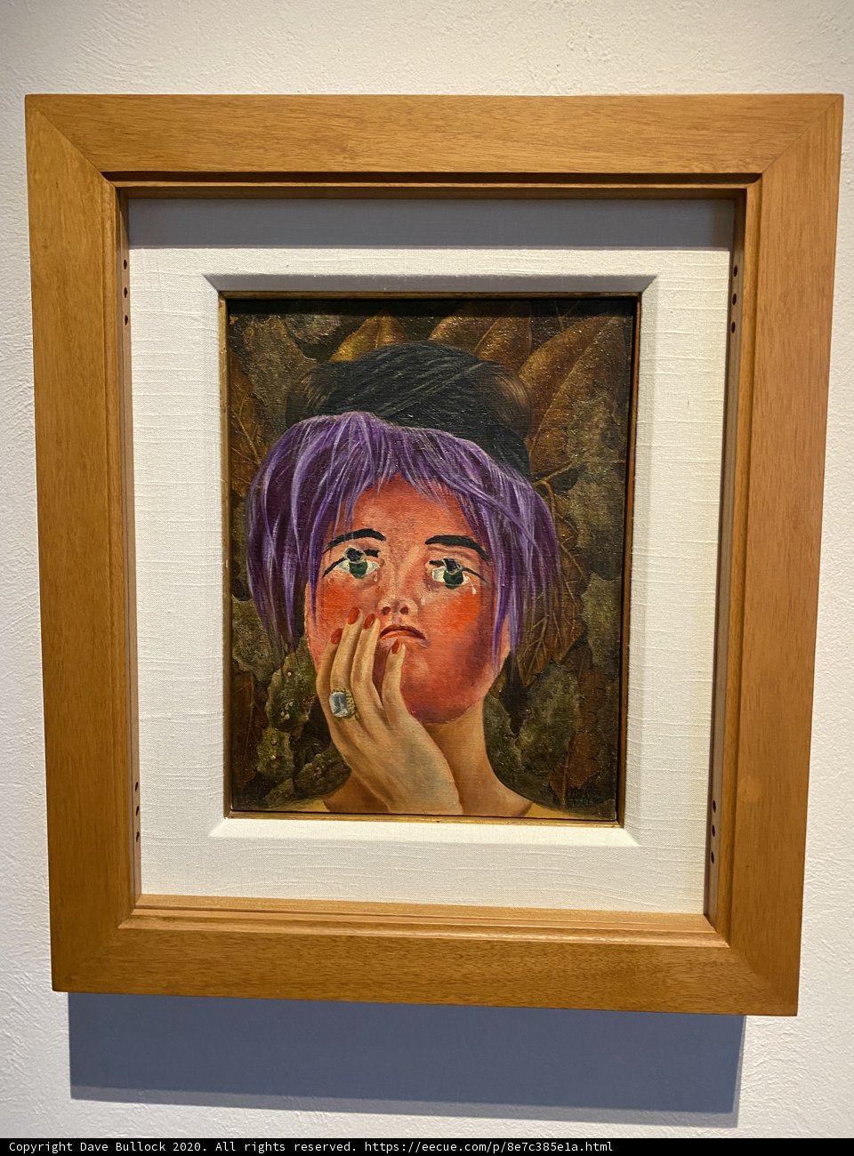 Portrait of a Woman with Purple Hair