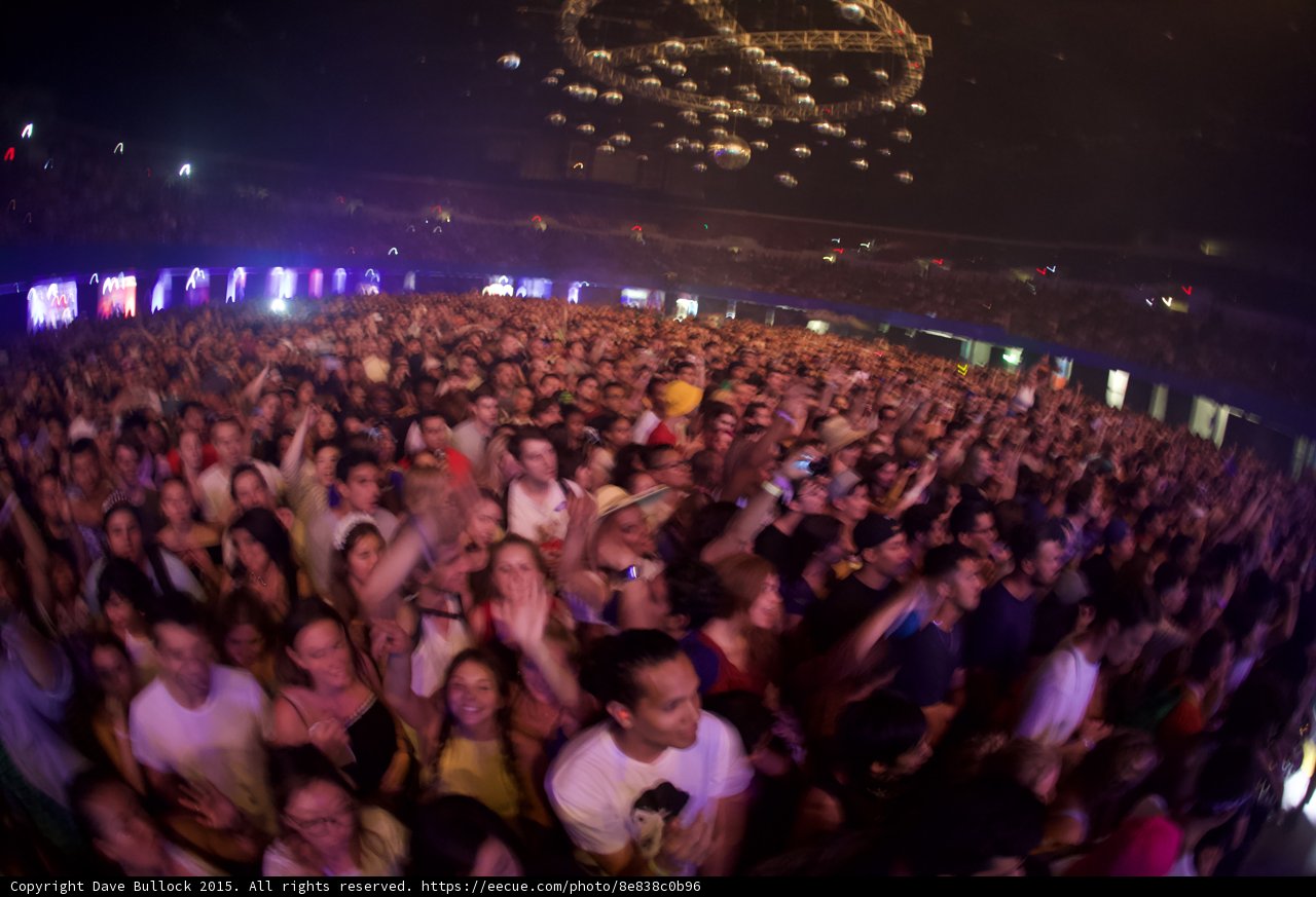 Warm Lit Arena Crowd