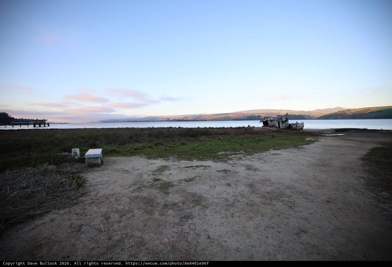 Twilight Shore with Shipwreck at Drakes Beach