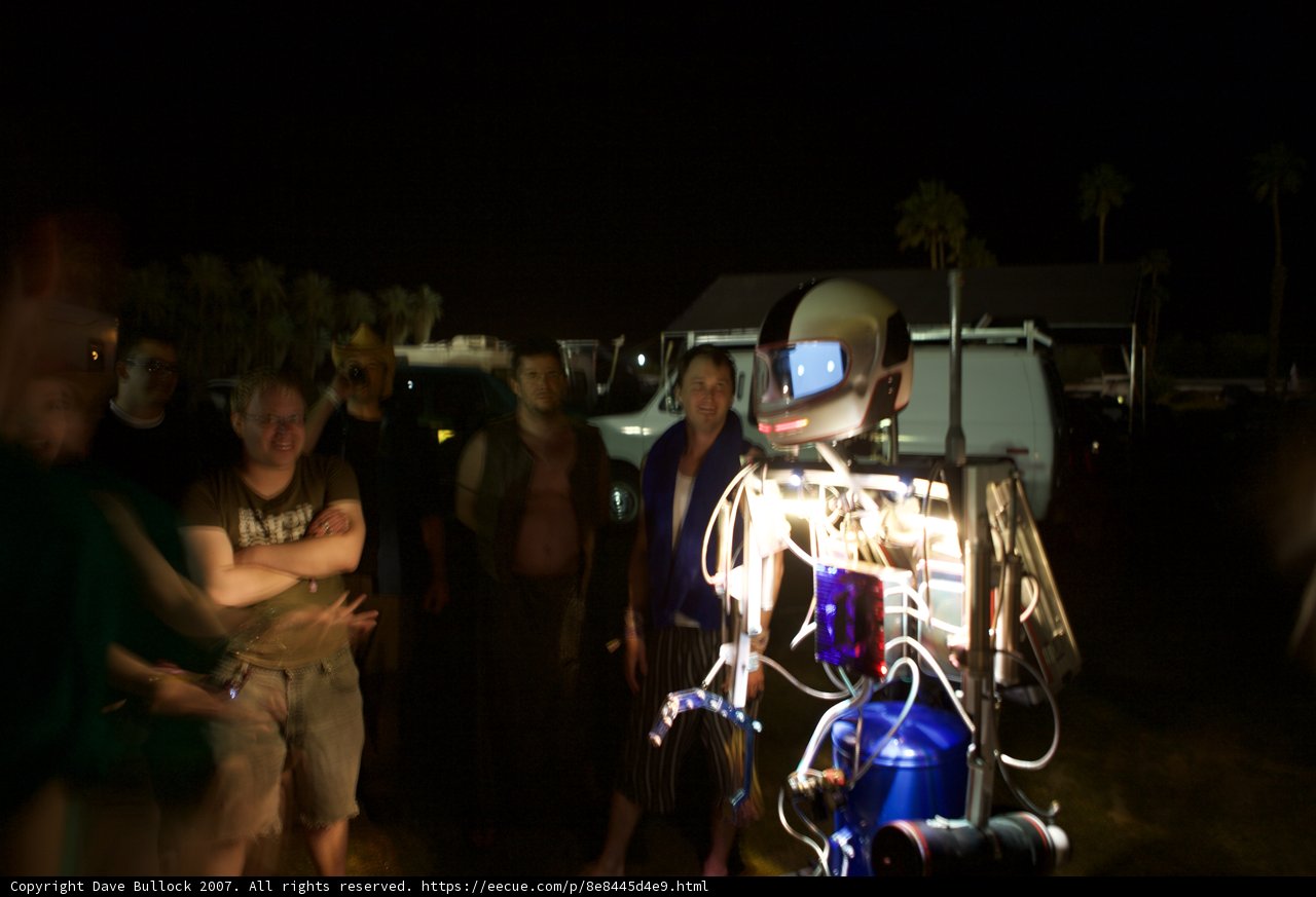 Nighttime Encounter with a Robot at Coachella 2007