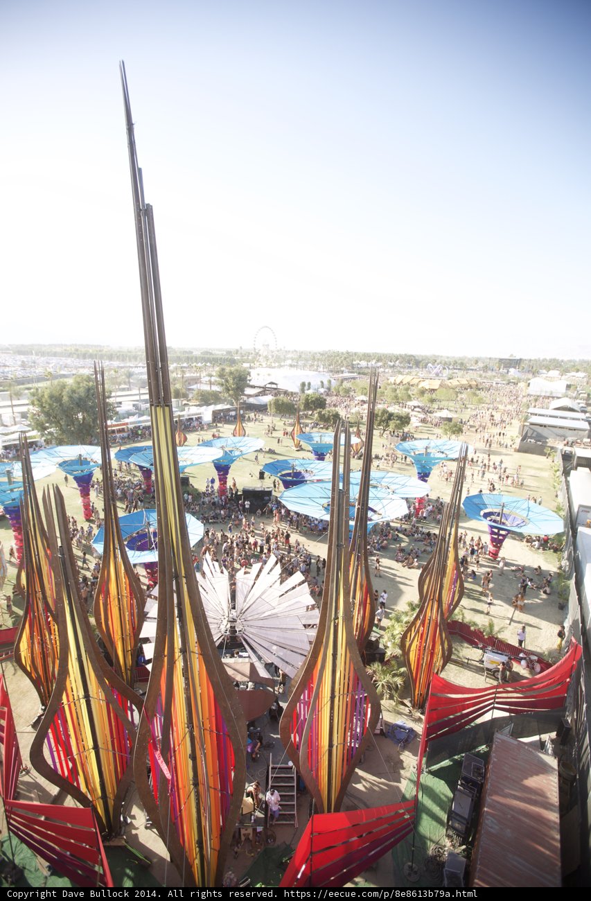 Aerial View of Coachella Festival