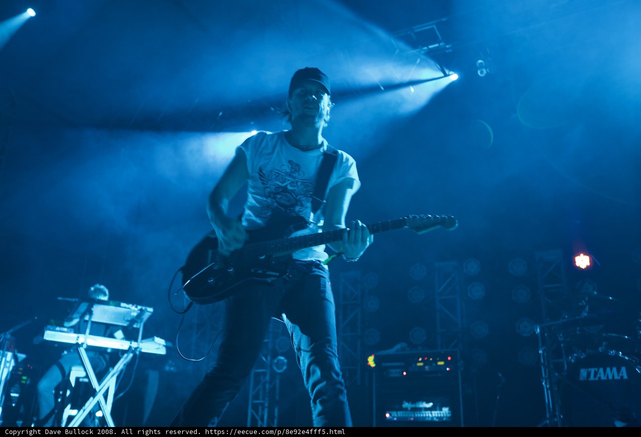 Blue Lights and Guitar Strings at Coachella 2008