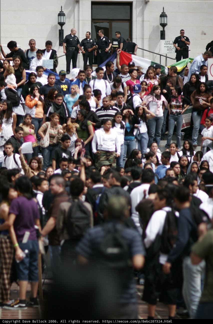 School Walkout Protest on Building Steps