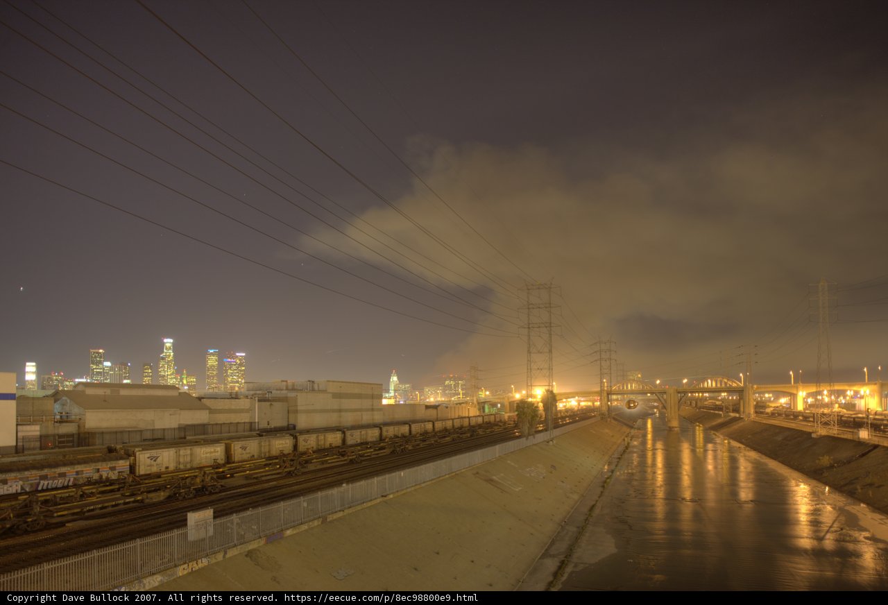Night City Skyline Engulfed in Smoke