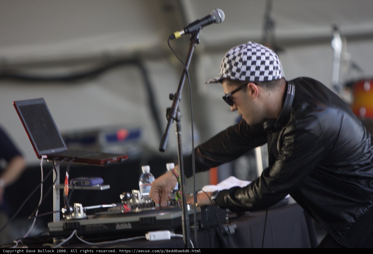 Black-Jacketed DJ Performing at Coachella