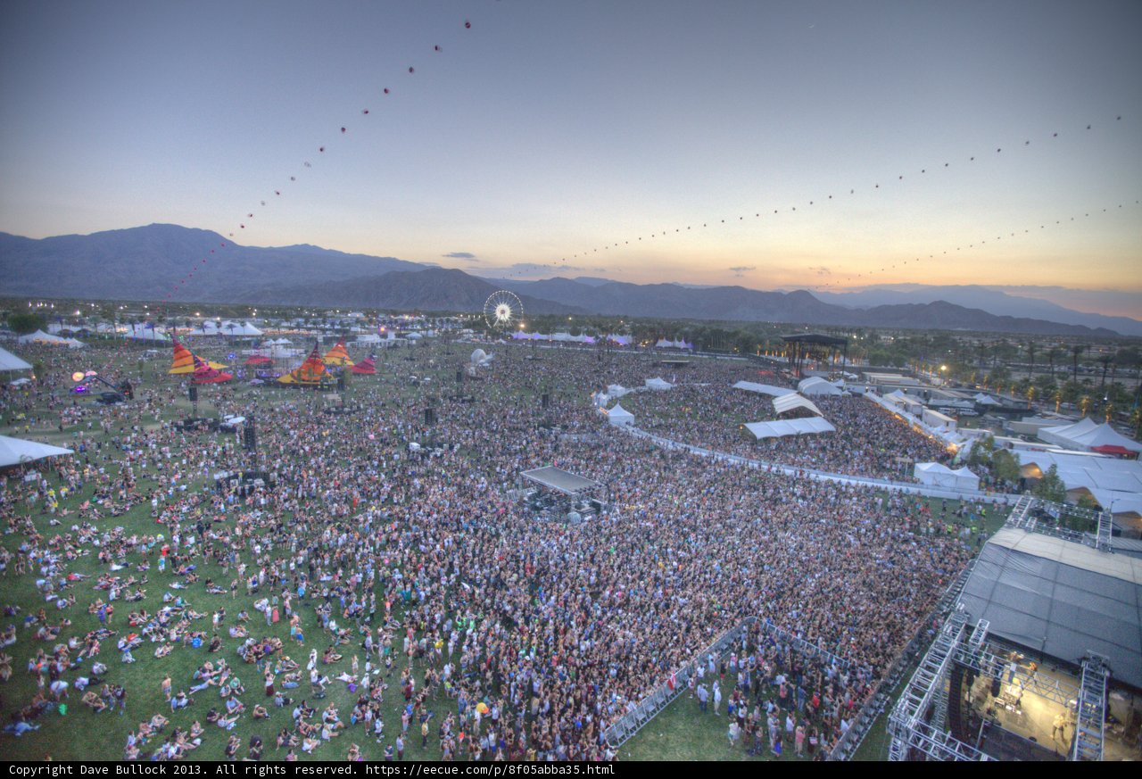 Massive crowd rocking out at Coachella