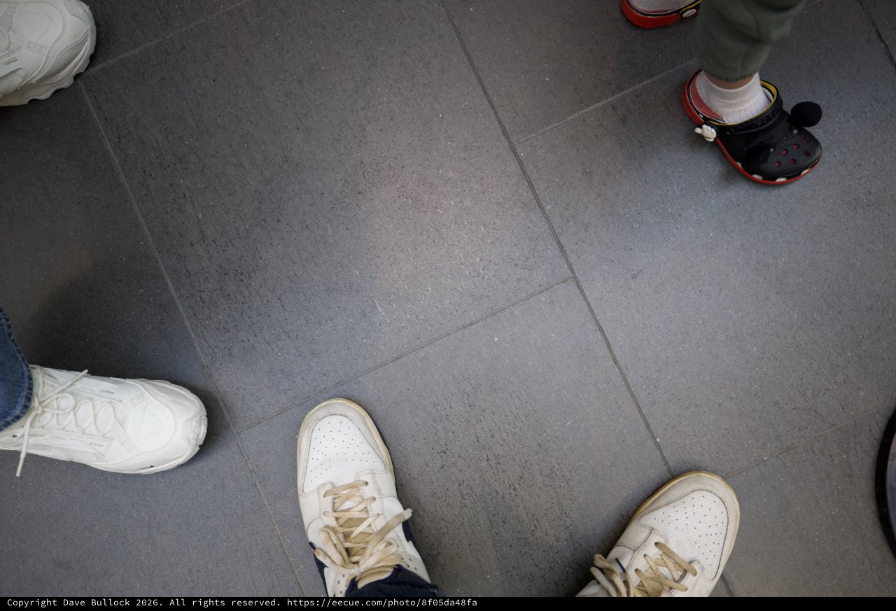Gathered Feet at Baby Rave Dance Event