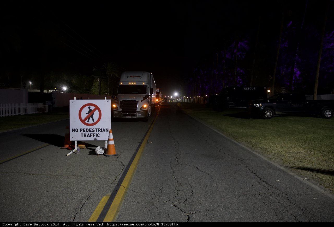 Nighttime Ambiance on the Road to Coachella 2024