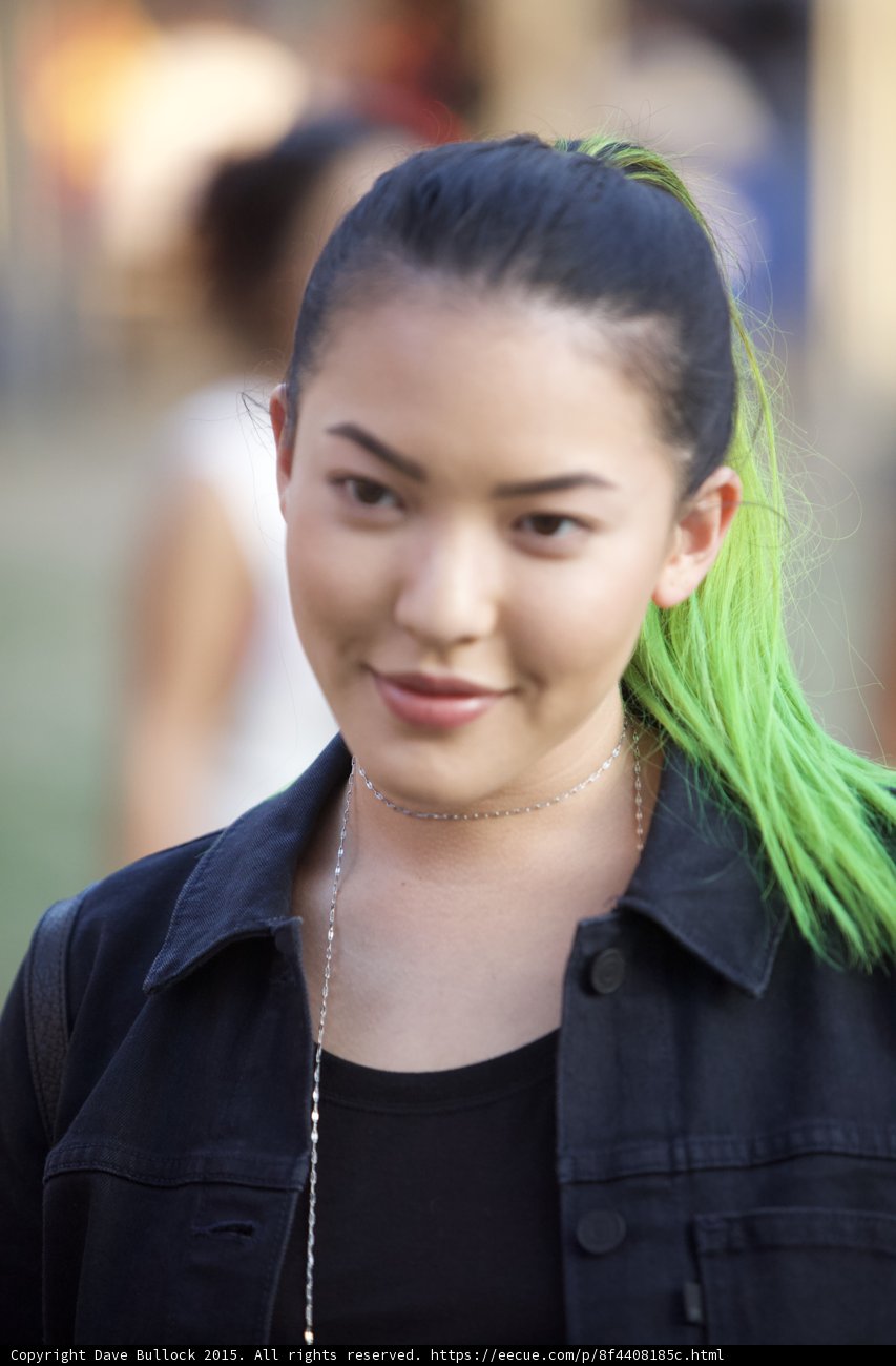 Charming Green Hair Portrait