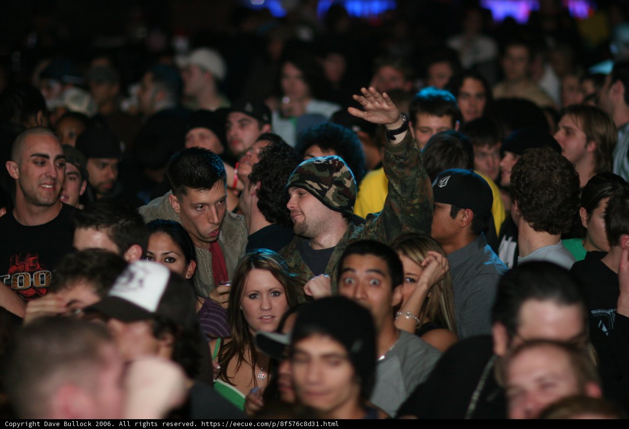 Lone Figure in a Sea of Fans