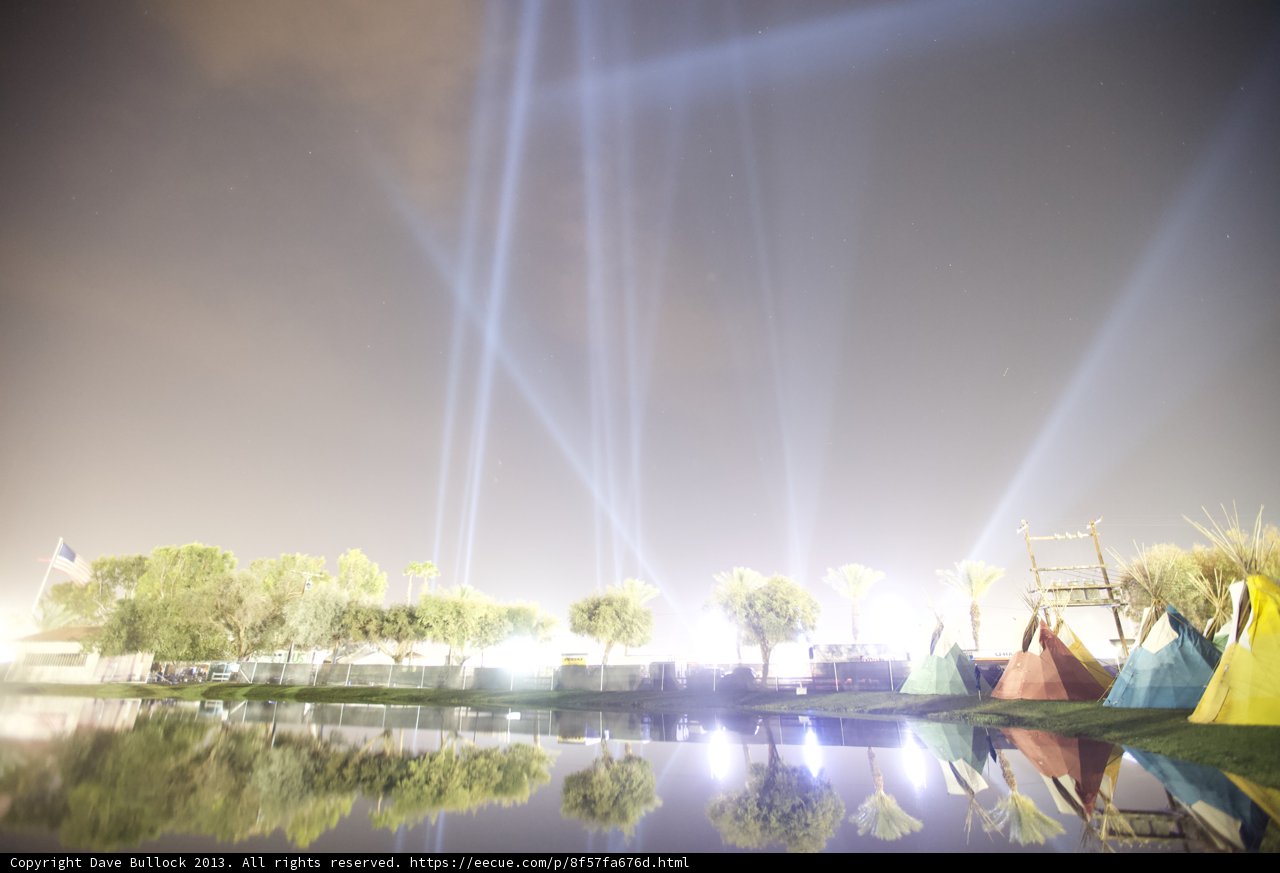 Illuminated Lake at Coachella