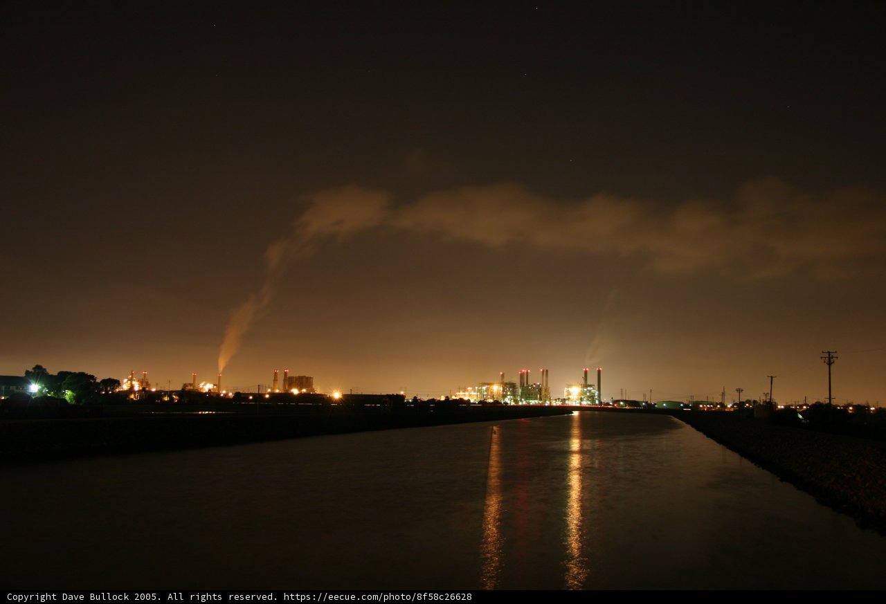 Night Factory by the River