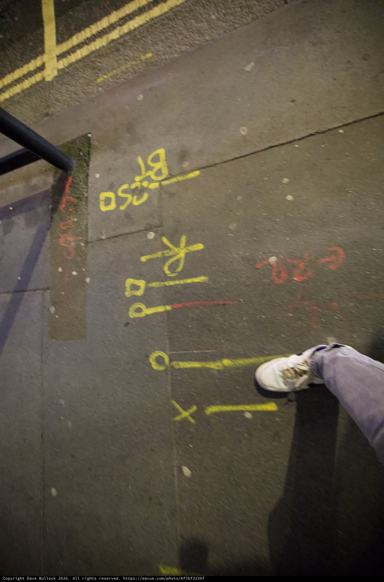 Utility Marking Symbols on London Sidewalk