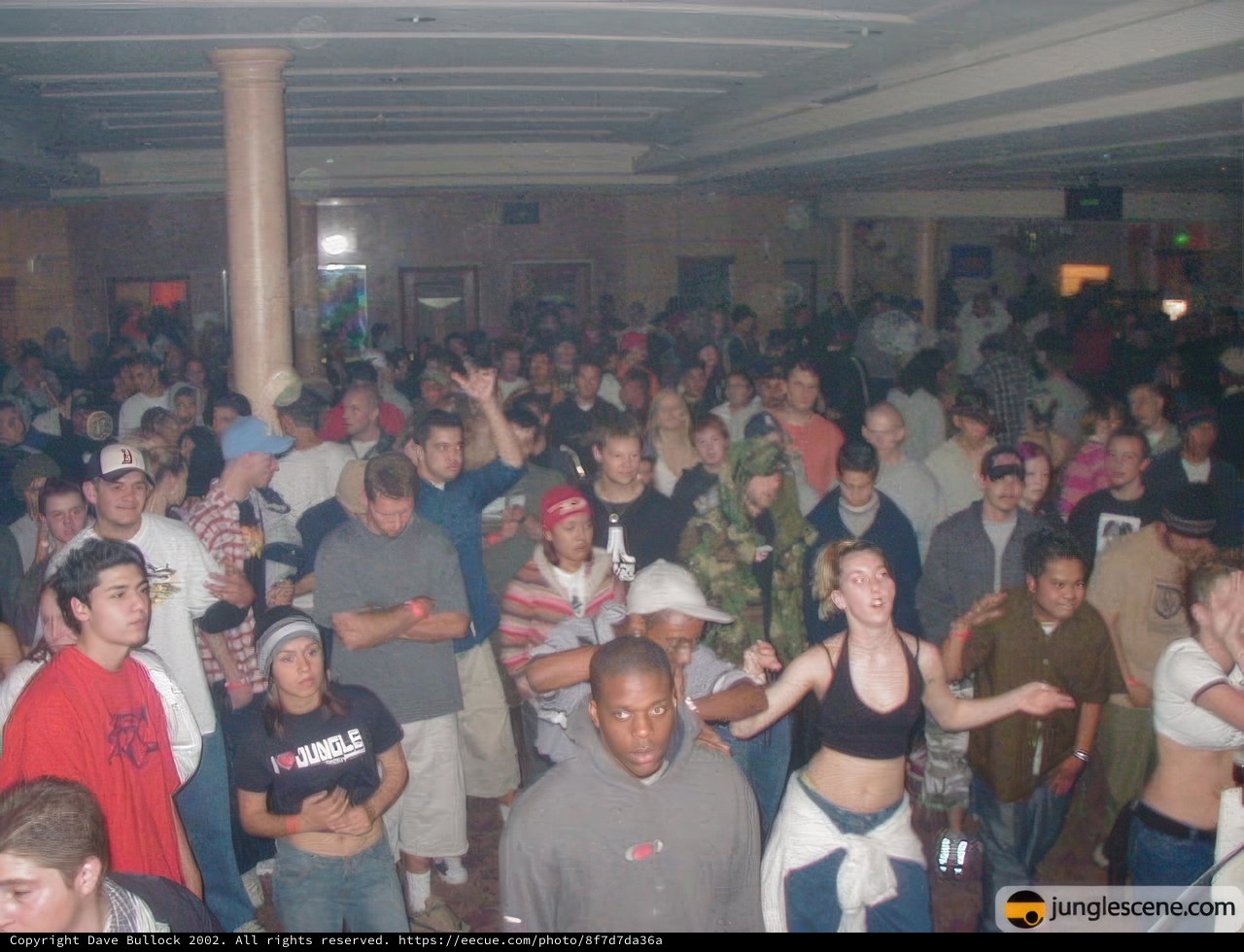 Nightclub crowd packs the dancefloor