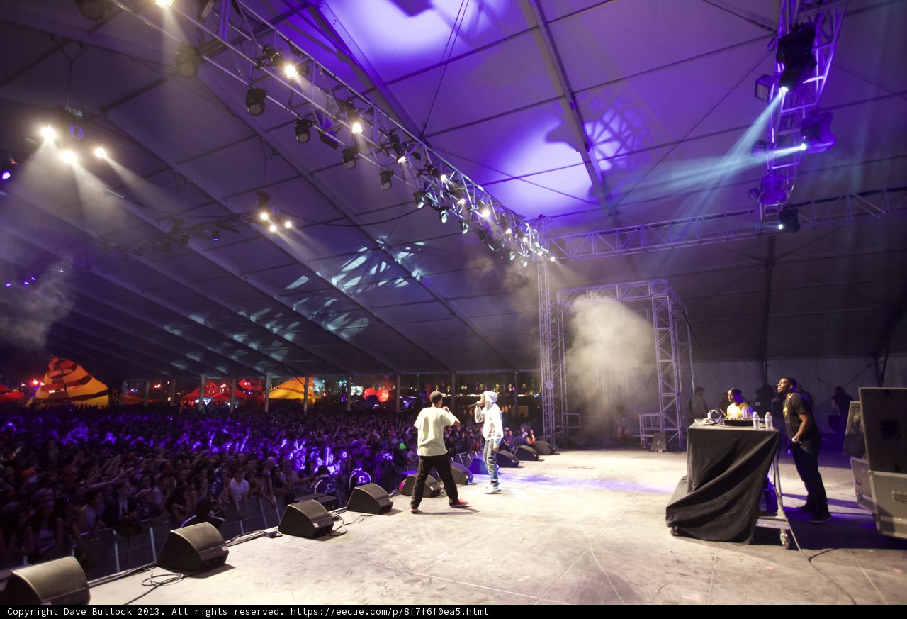 DJ and Musicians on Stage at Coachella Weekend 2