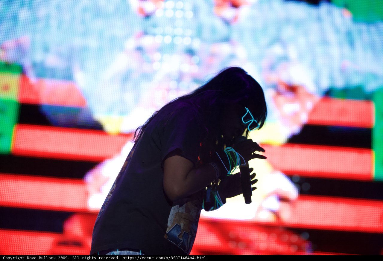 Long Haired Performer on Coachella Stage