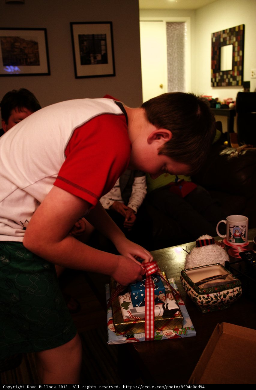 Red Shirt Boy in a Cozy Living Room