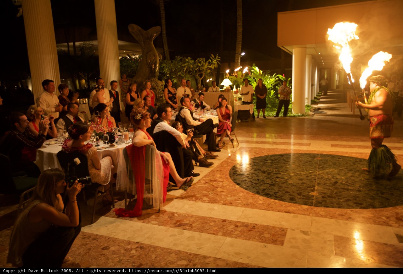 Fiery Wedding Reception
