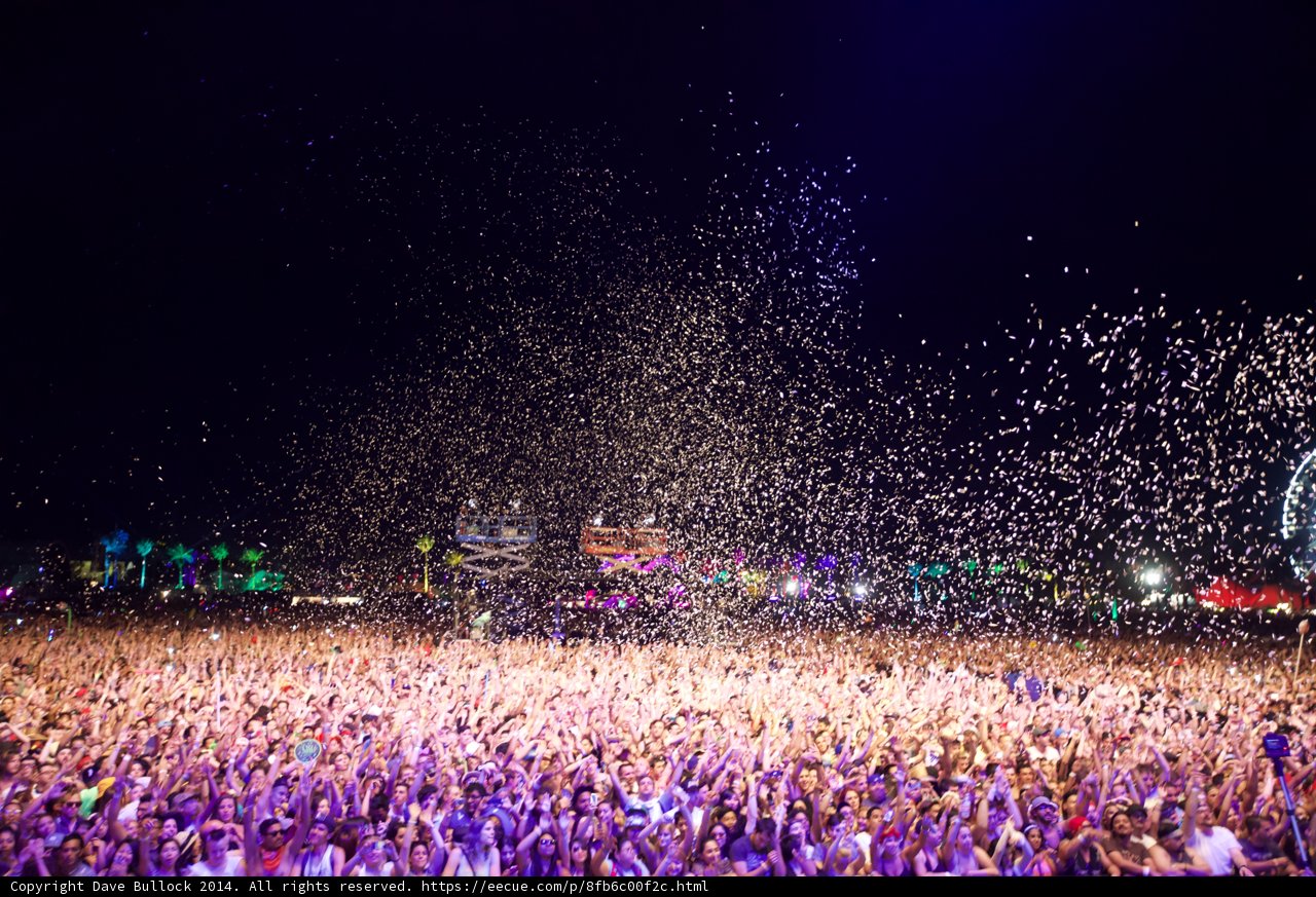 Confetti Frenzy at Coachella Concert