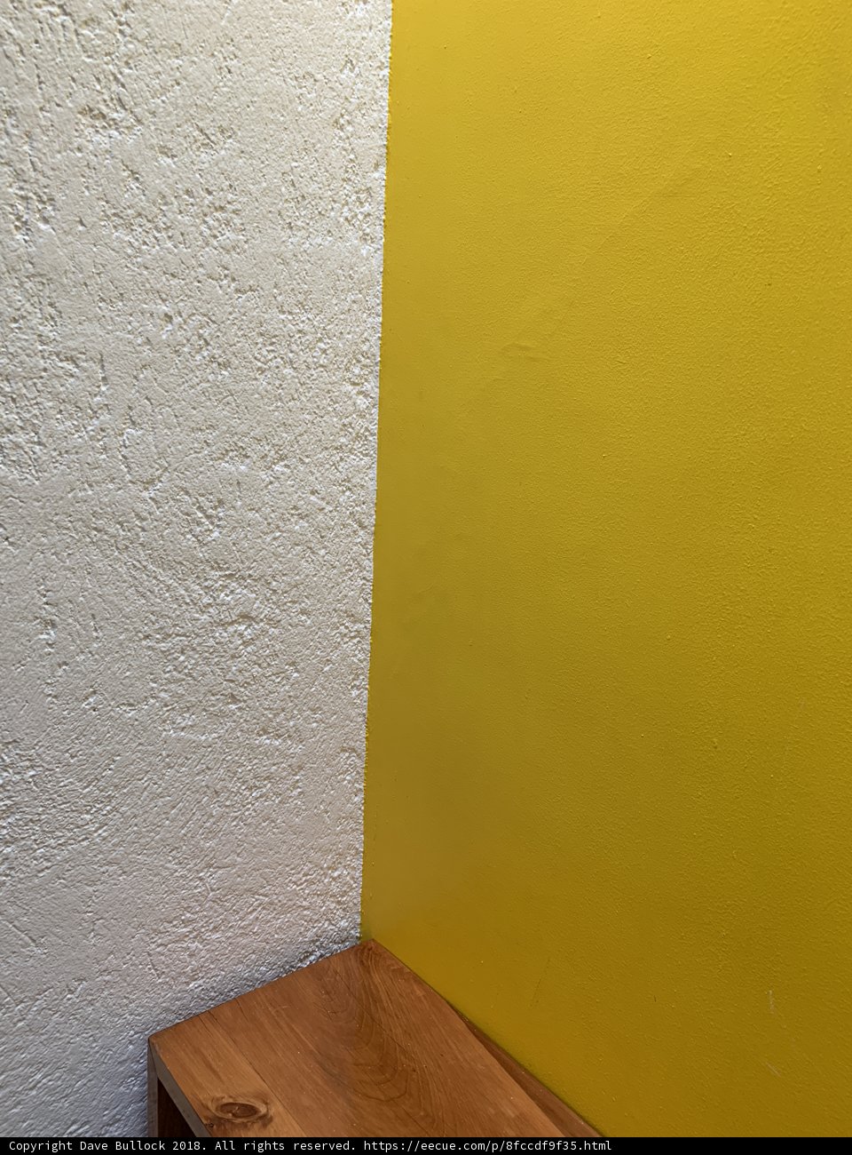 Vibrant Yellow Plywood Wall