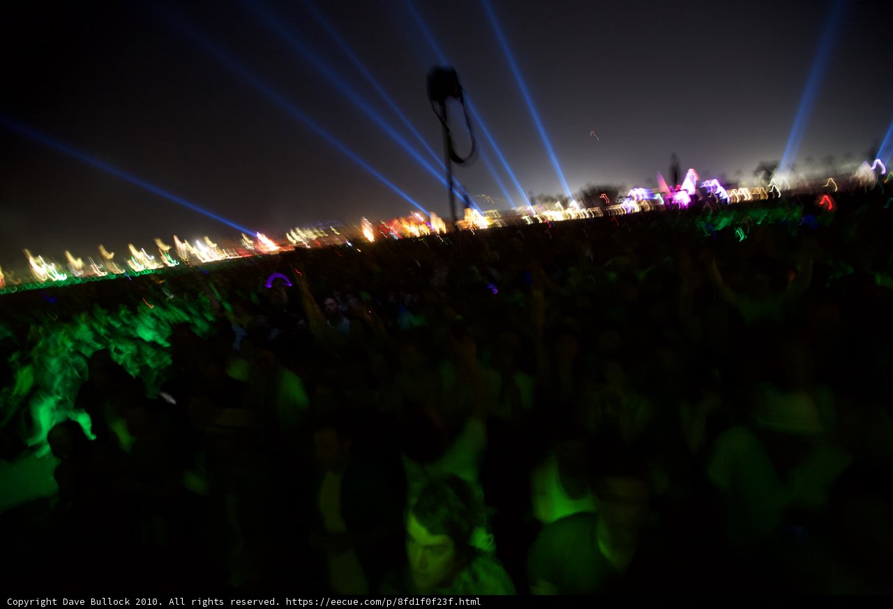 Green Illumination Rocking the Crowd