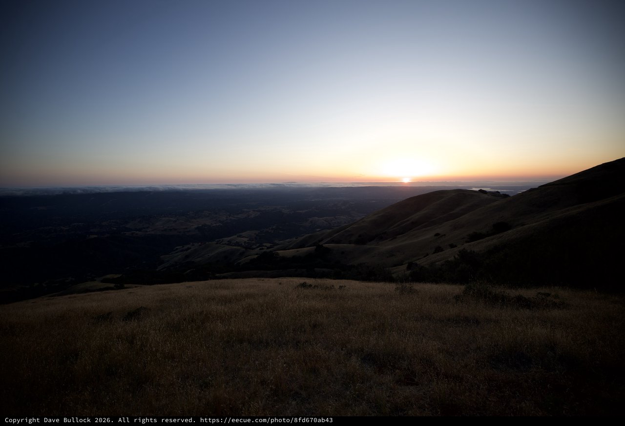 Golden Hour Fades Over Bay Area Valley