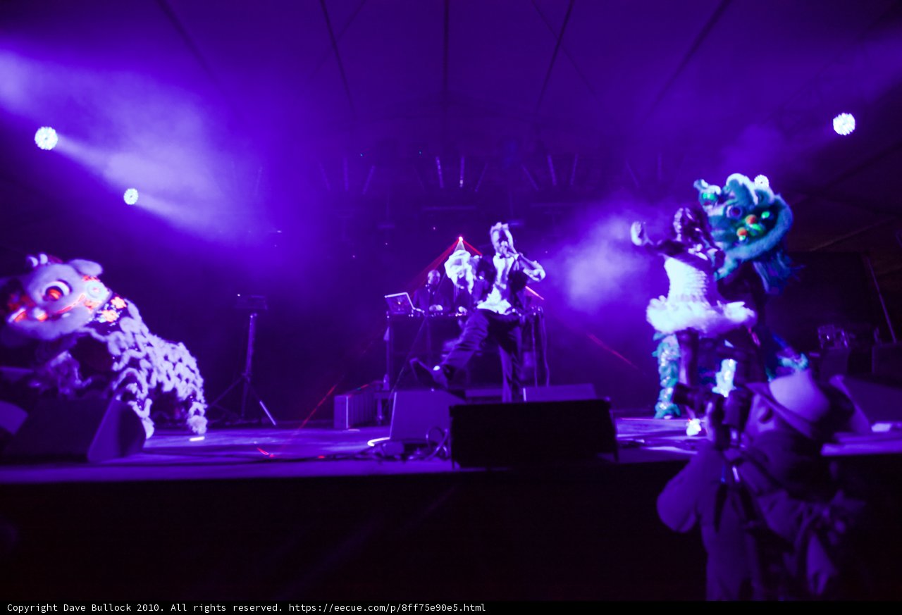 Rocking the Crowd with Purple Lights
