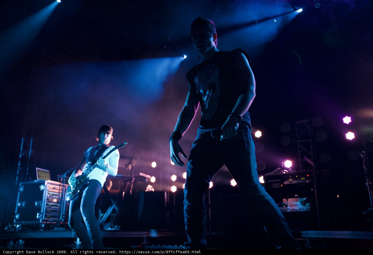 Rocking the Stage with Electric Guitars and Spotlights
