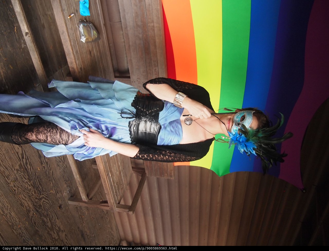Rainbow Masked Evening Wear