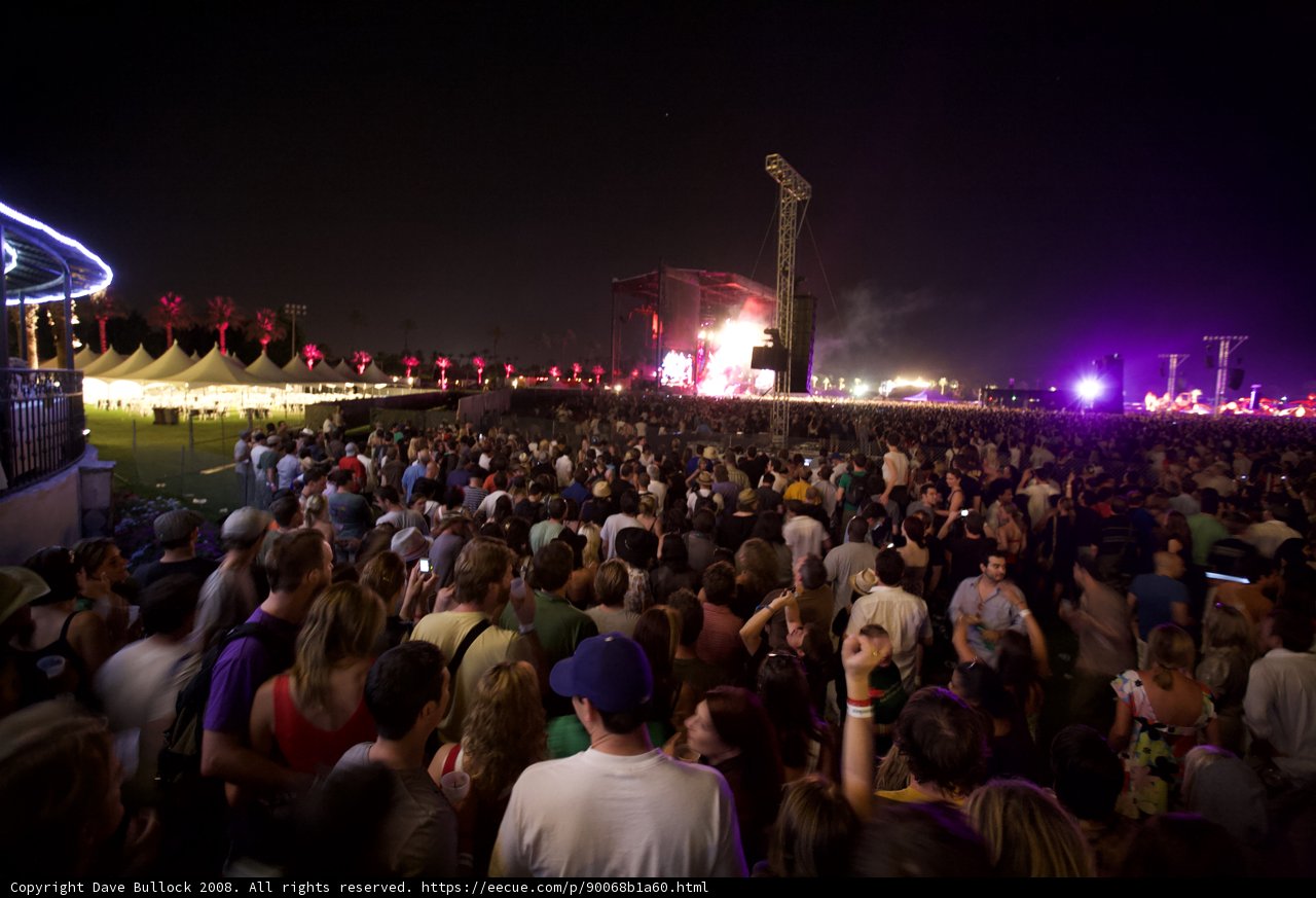 Coachella Night Crowd