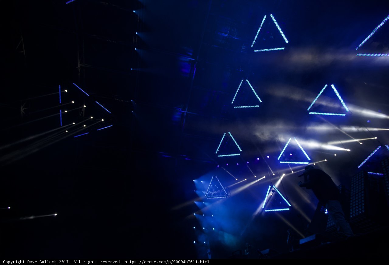 Blue Triangles Shine on the Coachella Stage