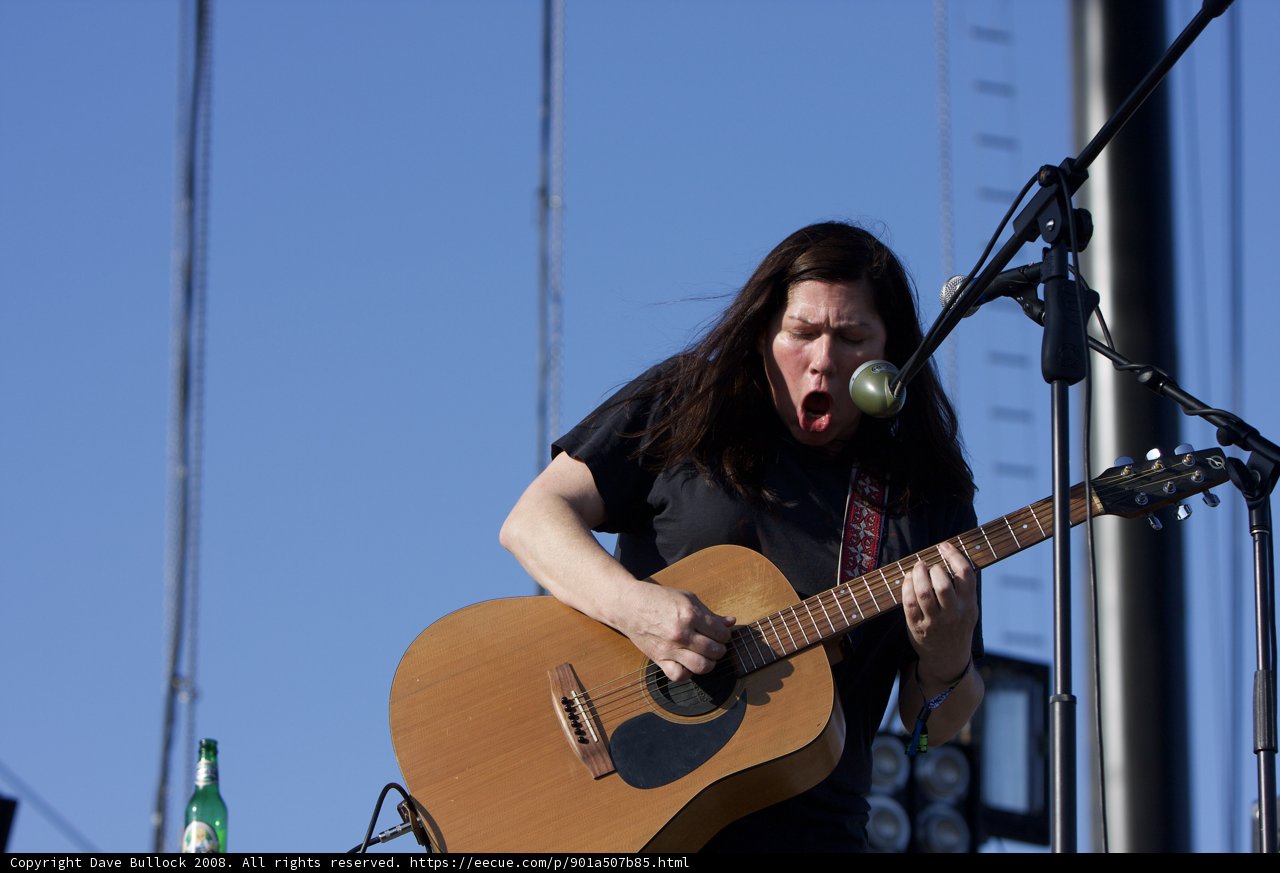 Kim Deal Strums her Guitar at Coachella 2008
